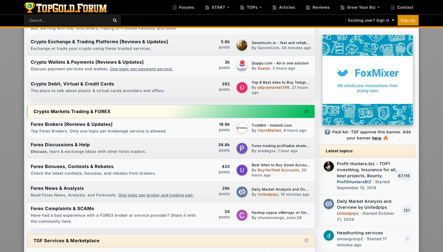 Top Gold Forum